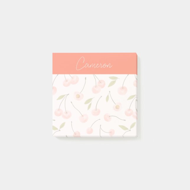 Post-it® Motif de cerise aquarelle (Devant)