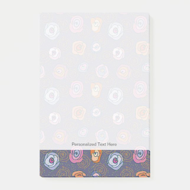Post-it® motif de champ rose Abstrait (Devant)