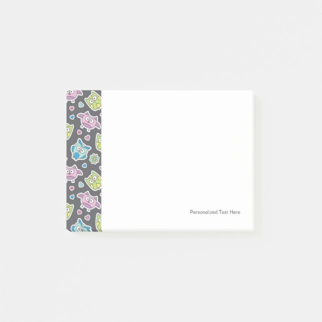 Post-it® motif de chouettes de dessins animés (Devant)