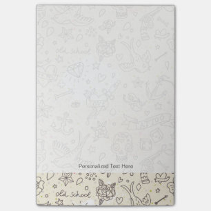 Post-it® Motif de concept de tatouage