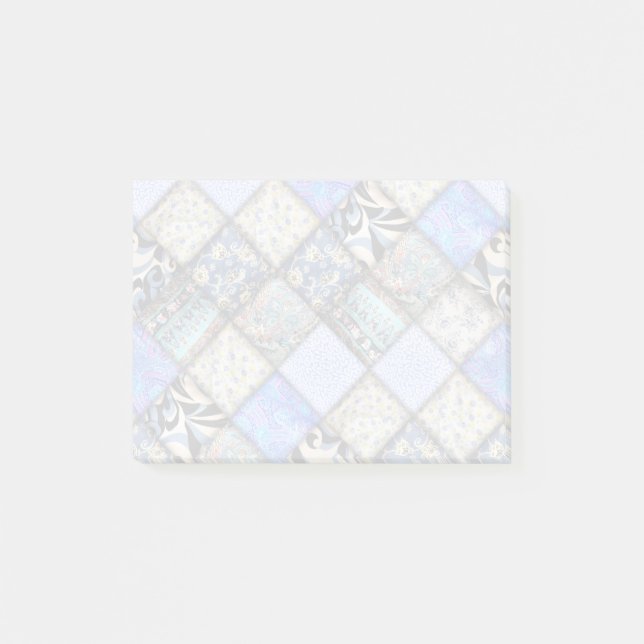 Post-it® Motif de courtepointe Blue Faux (Devant)