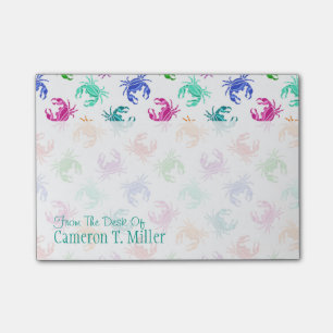 Post-it® Motif De Crabes Ajouter votre nom
