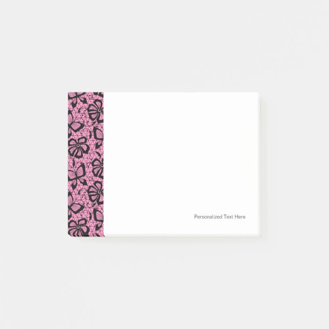 Post-it® motif de dentelle avec des papillons (Devant)