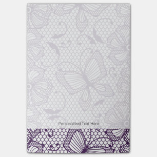 Post-it® Motif de dentelle avec des papillons