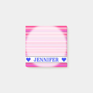 Post-it® Motif de filles roses et violettes amusantes, joye
