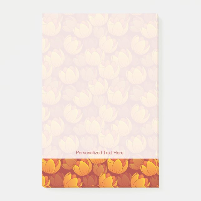 Post-it® Motif de fleur d'or (Devant)