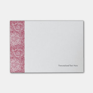 Post-it® motif de fleurs en dentelle bleue