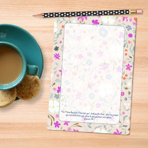 Post-it® Motif de fleurs fantaisistes Écriture illustrée à