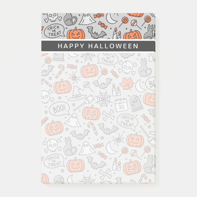 Post-it® Motif de gribouillis d'Halloween pour enfants mign (Devant)