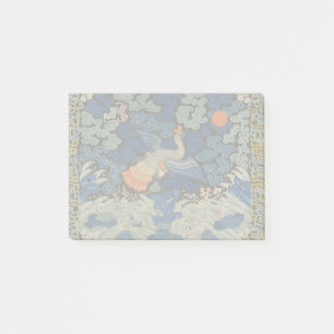 Post-it® Motif de grue chinoise vintage : bleu impérial