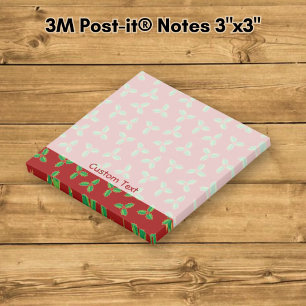 Post-it® Motif de houx de Noël