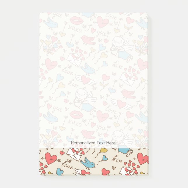 Post-it® Motif de la Saint Valentin avec Cupidon (Devant)