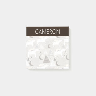 Post-it® Motif de l'ours de bois du mignon Doodland