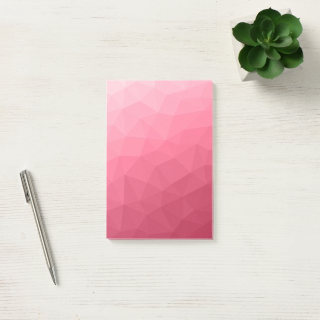 Post-it® Motif de maillage géométrique rose rose clair (Bureau)