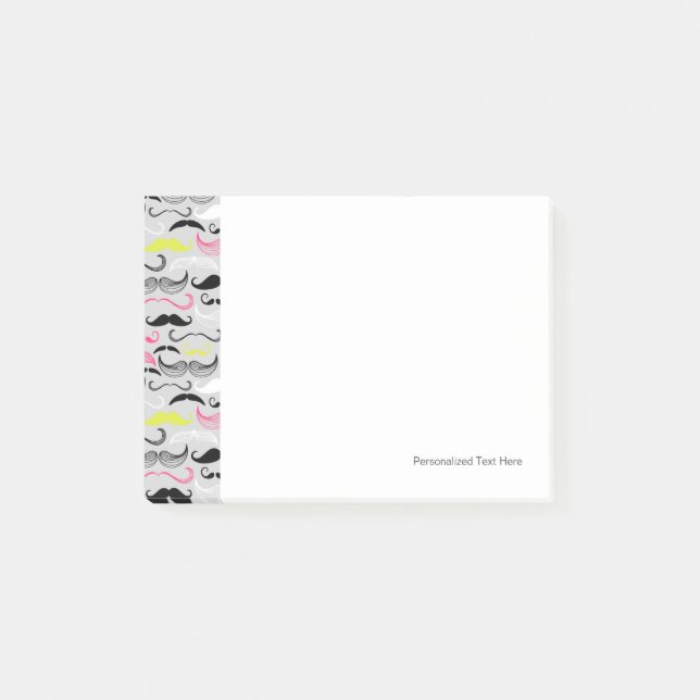 Post-it® Motif de moustache, rétro style (Devant)