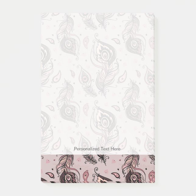 Post-it® Motif de plume de paon (Devant)
