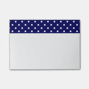 Post-it® Motif de point tacheté blanc de polka de bleu