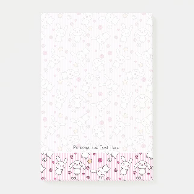 Post-it® motif de rayures de kawaii (Devant)