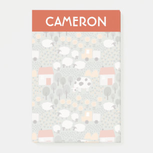 Post-it® Motif de scène de ferme mignonne
