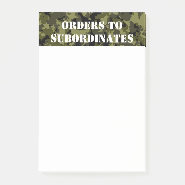 Post-it® Motif de style militaire camouflage (Devant)