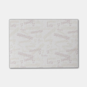 Post-it® Motif de typographie d'aficionado de musique