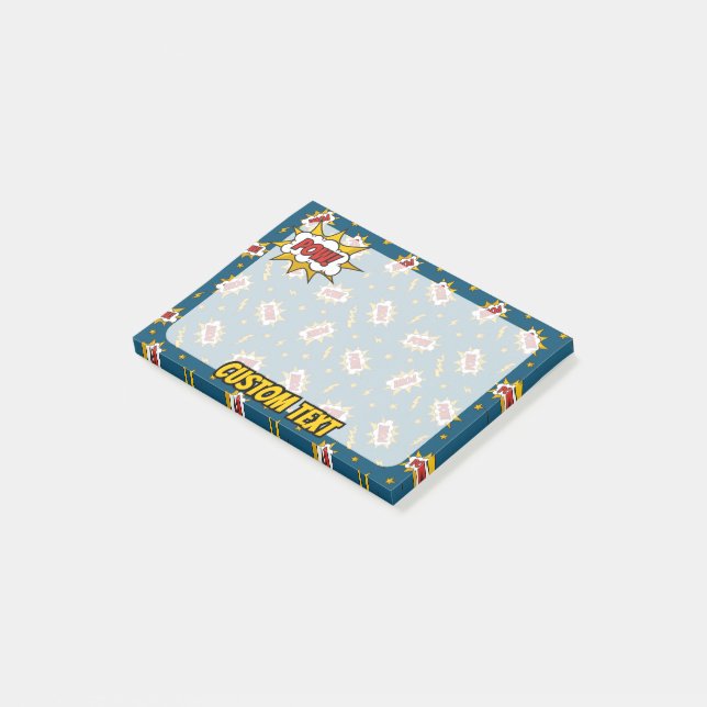 Post-it® Motif d'effet sonore de bande dessinée (Incliné)