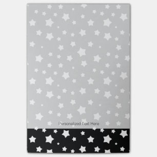 Post-it® motif des étoiles noires et blanches