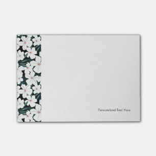 Post-it® Motif des fleurs tropicales blanches