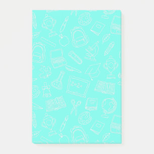 Post-it® Motif des fournitures scolaires de dessin de ligne