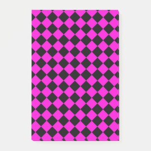 Post-it® Motif diamant damier rose