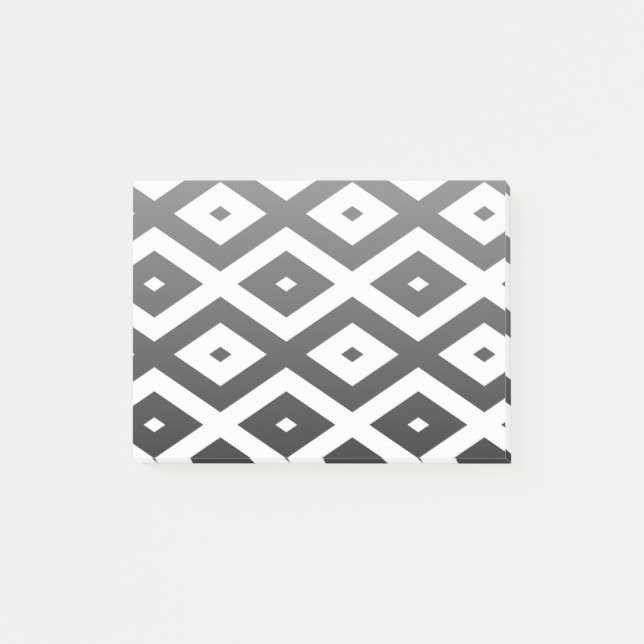 Post-it® Motif diamant noir et blanc (Devant)