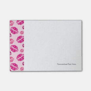 Post-it® Motif d'impression de forme de baiser de rouge à