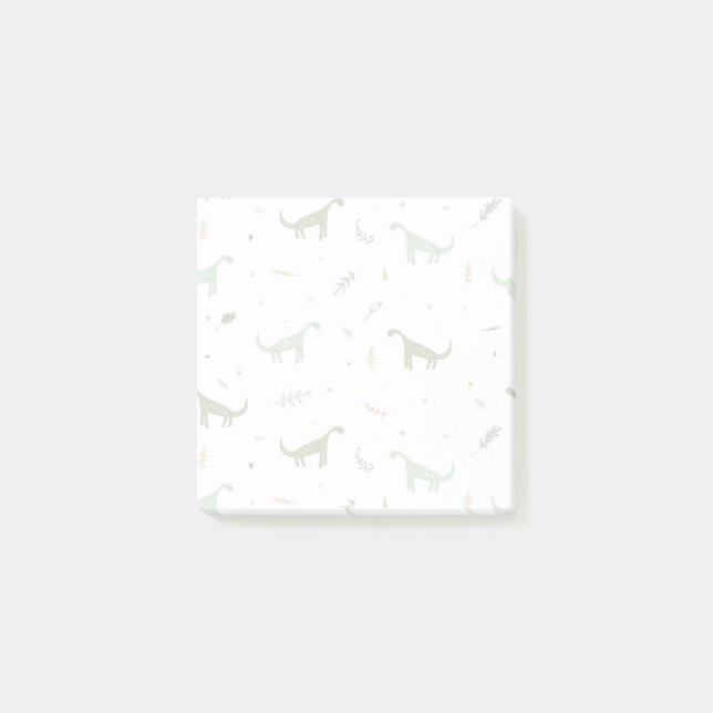 Post-it® Motif Dinosaure Vert (Devant)