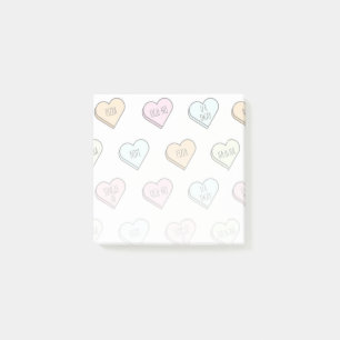 Post-it® Motif du Coeur de bonbons de Valentine Sarcastique