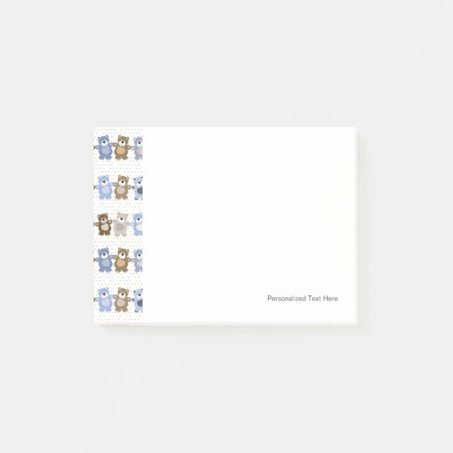Post-it® motif d'un ours de nounours de jouet (Devant)