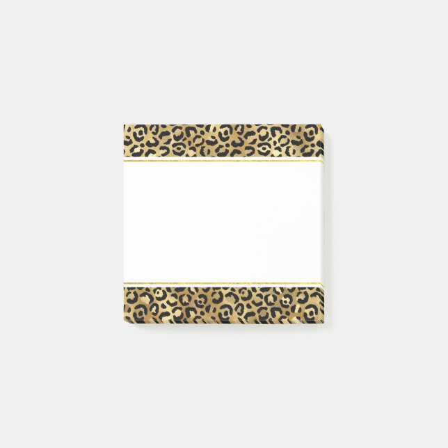 Post-it® Motif Empreinte de léopard sauvage et exotique (Devant)