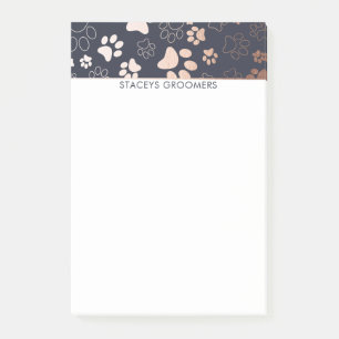 Post-it® Motif Empreinte de patte rose Gold Et Marine