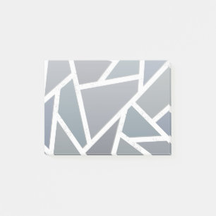 Post-it® Motif en mosaïque gris bleu