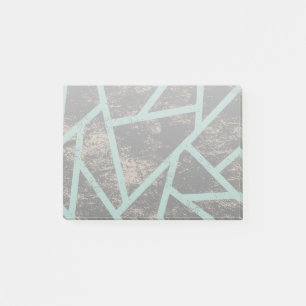 Post-it® Motif en mosaïque vert pâle et gris