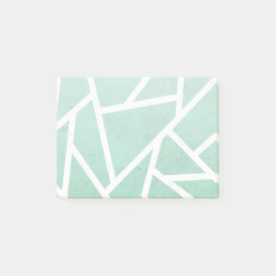 Post-it® Motif en mosaïque verte et blanche