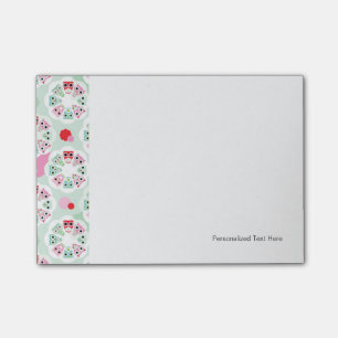 Post-it® motif en pastel d'arrière - plan de hibou de fleur