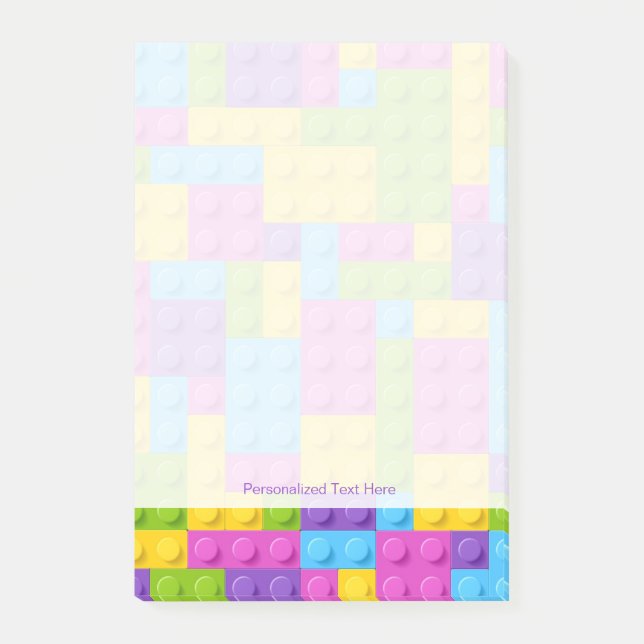 Post-it® Motif en plastique de blocs de construction (Devant)