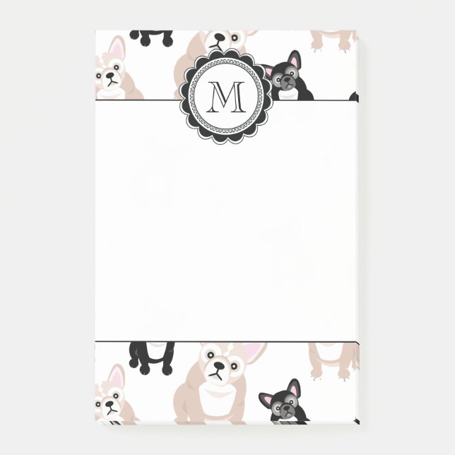 Post-it® Motif fait sur commande de bouledogue français (Devant)