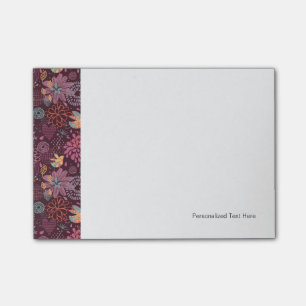 Post-it® Motif floral abstrait avec des oiseaux