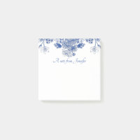 Motif Floral bleu et blanc