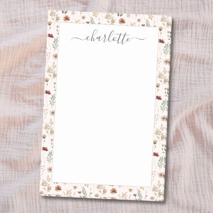 Post-it® Motif floral de fleurs sauvages jolies aquarelle