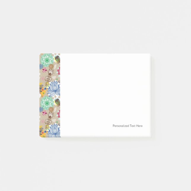 Post-it® Motif floral de style rétro 3 (Devant)
