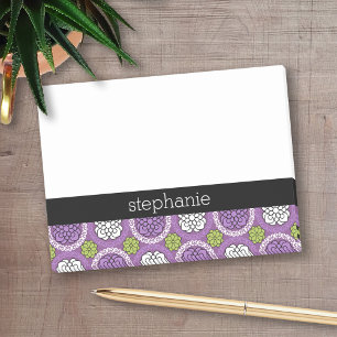 Post-it® Motif Floral tendance - Orchidée violet citron ve