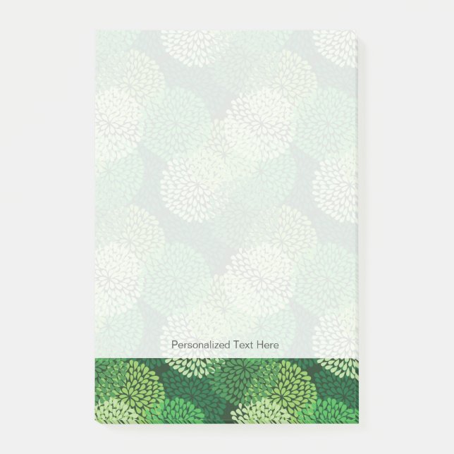 Post-it® Motif floral vert (Devant)
