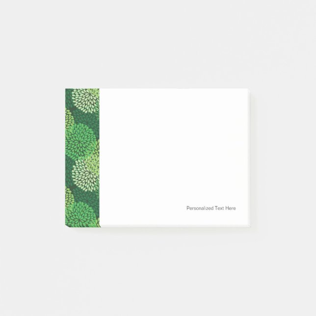 Post-it® Motif floral vert (Devant)